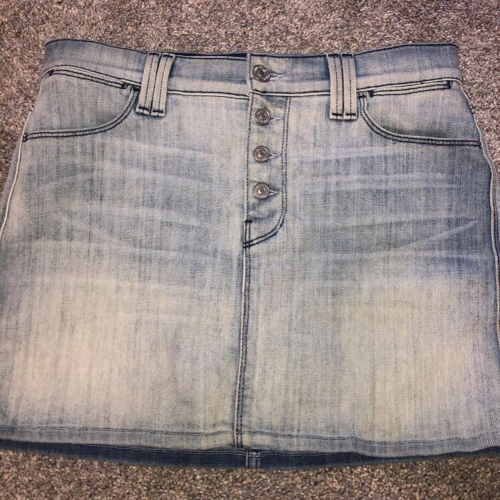 7 for all mankind mini jean skirt